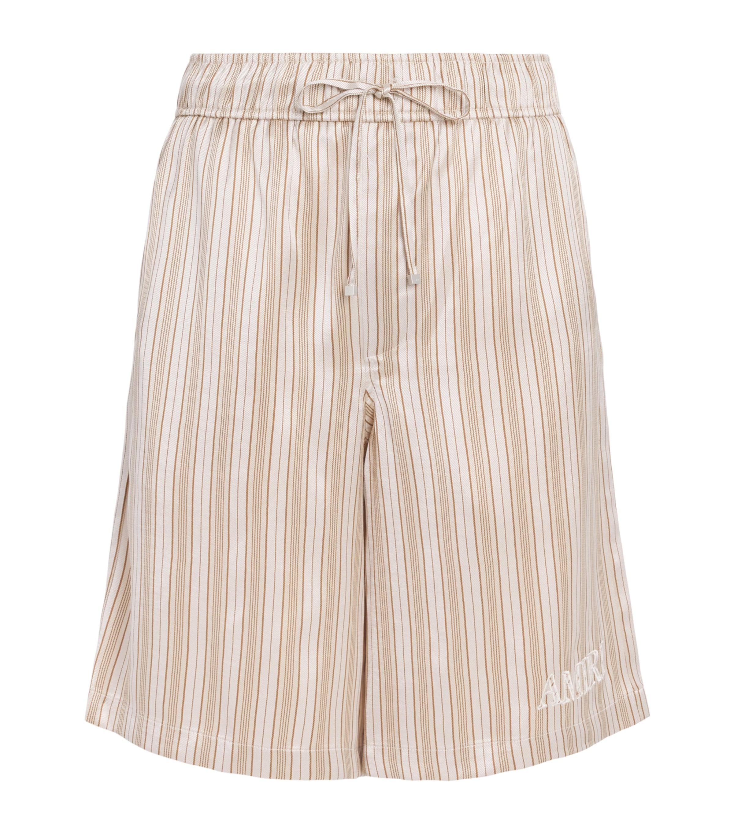 AMIRI Mens Stripe Logo Shorts Alabaster