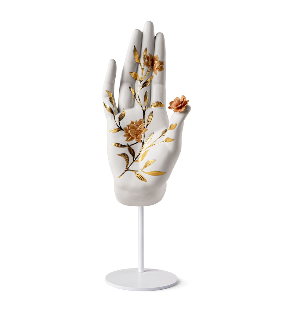 Lladró Porcelain Protection Mudra White & Gold
