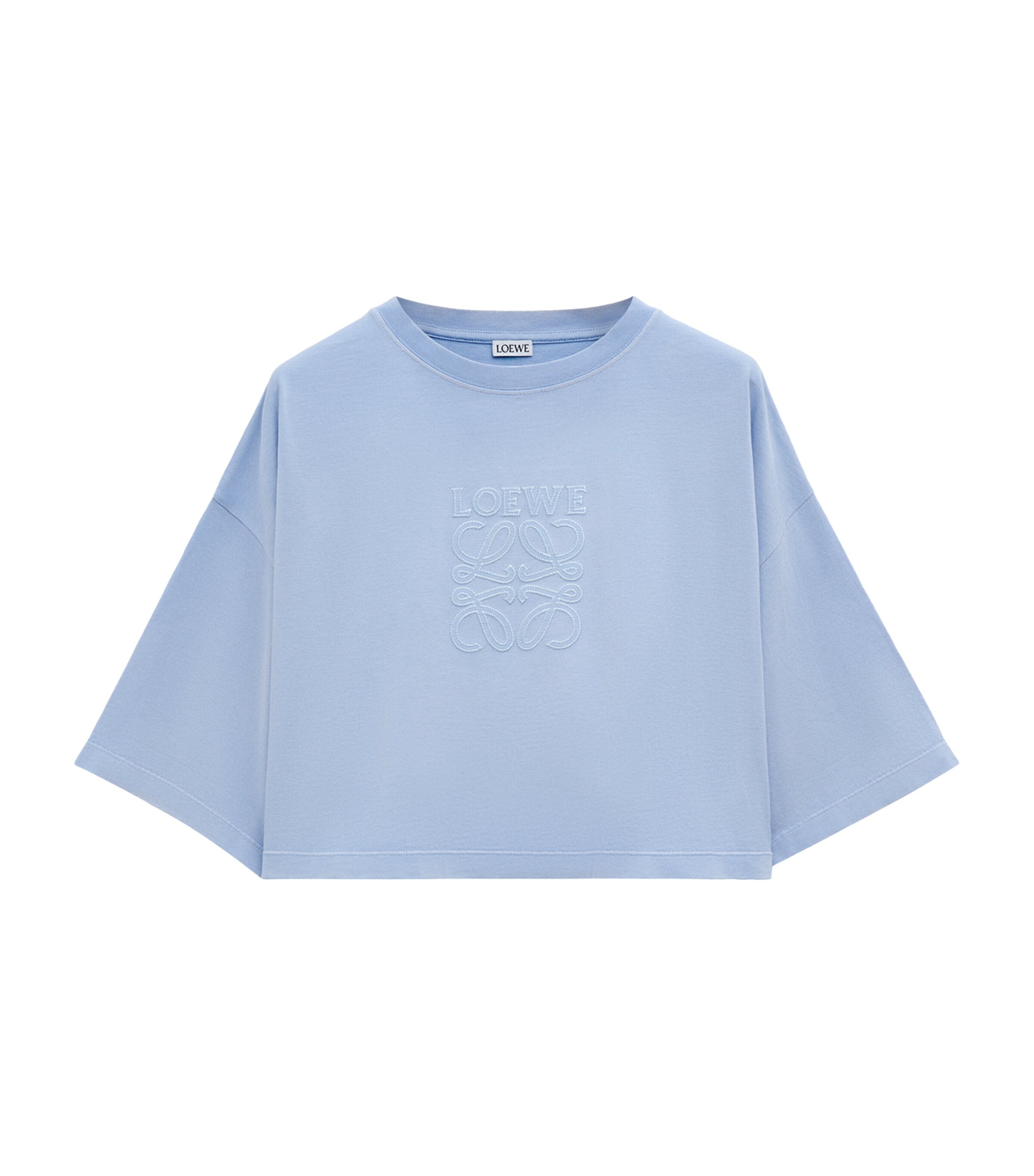 Tシャツ・カットソー LOEWE Cropped Anagram T-Shirt in Light Grey LOEWE Cotton Anagram T-Shirt | Harrods US