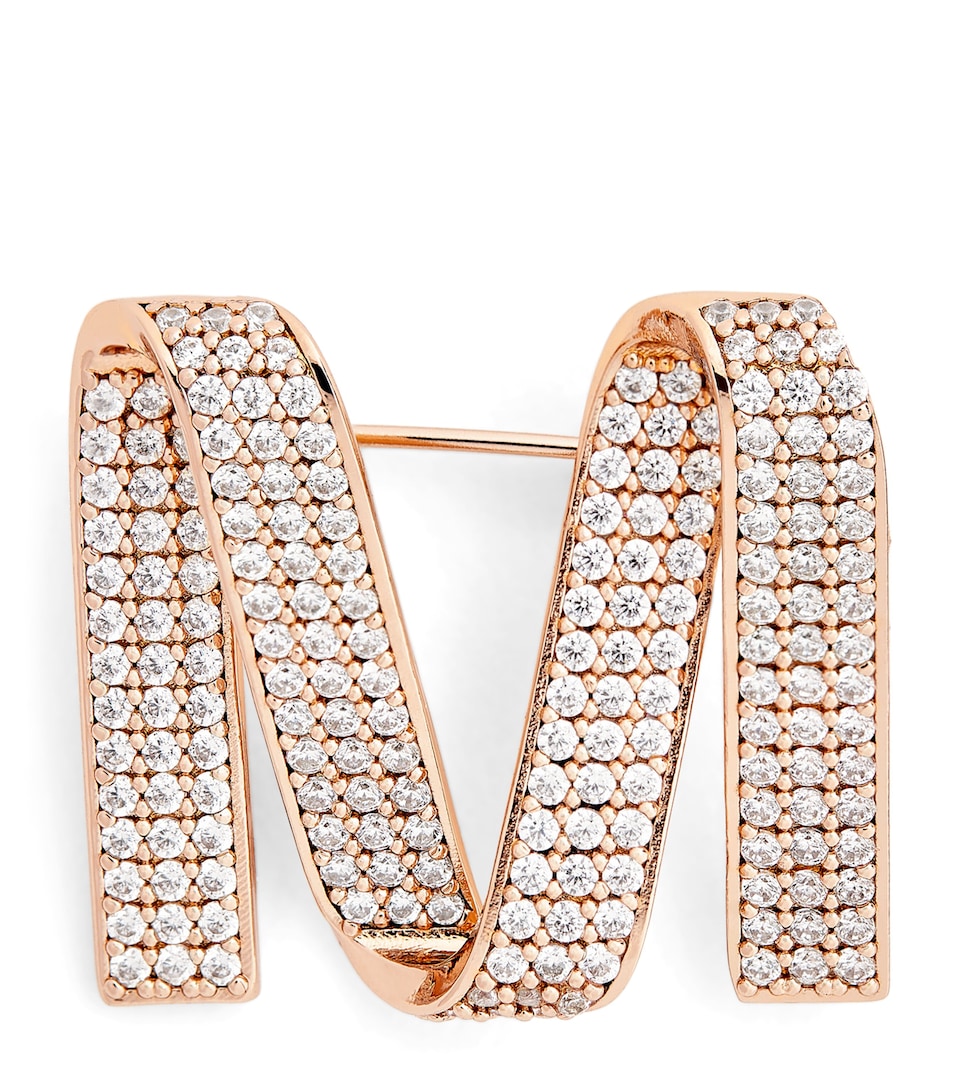 Embellished ‘M’ Brooch
