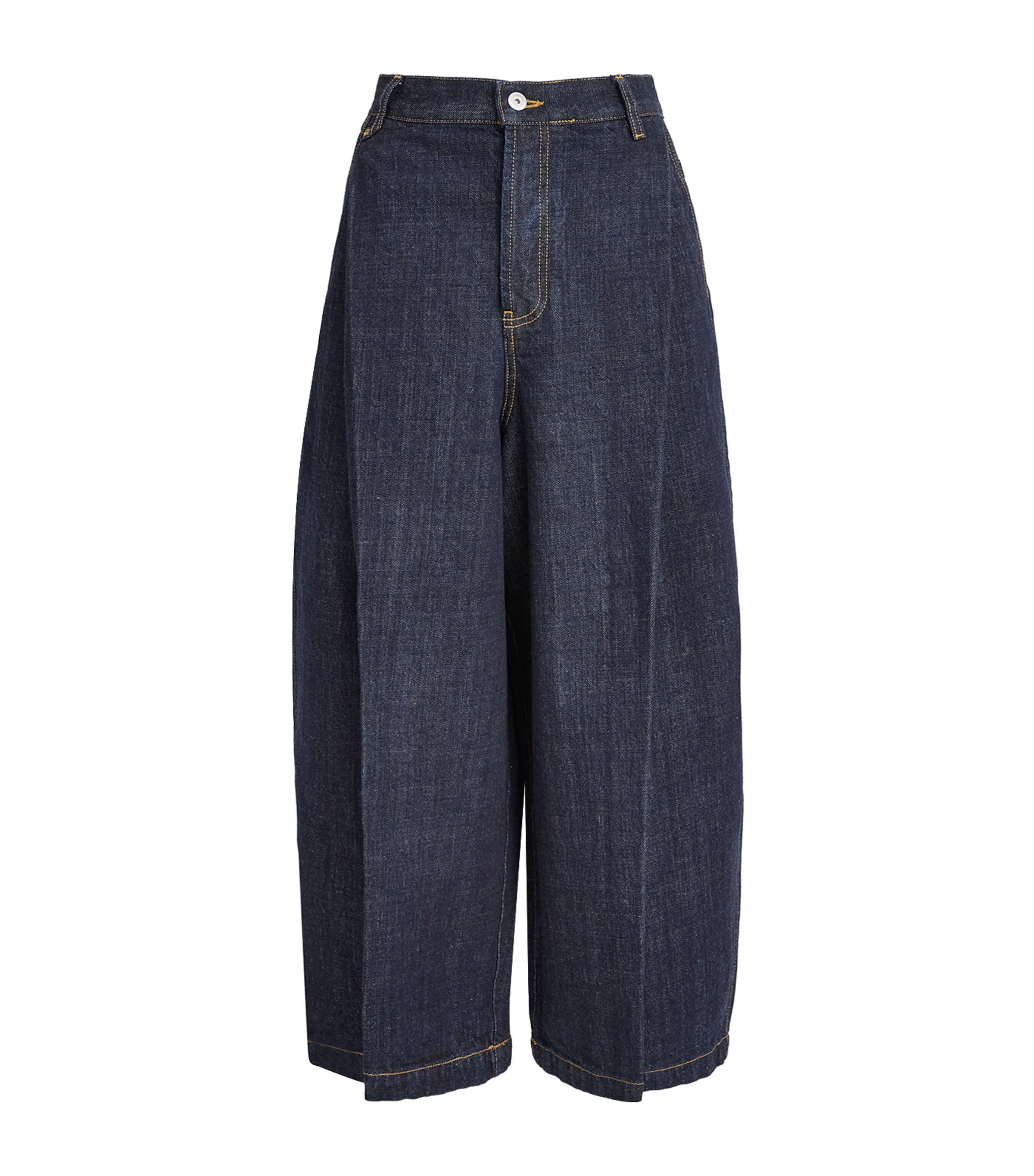 Jacquemus Womens De-Nîmes Miami Wide Jeans Dark Navy