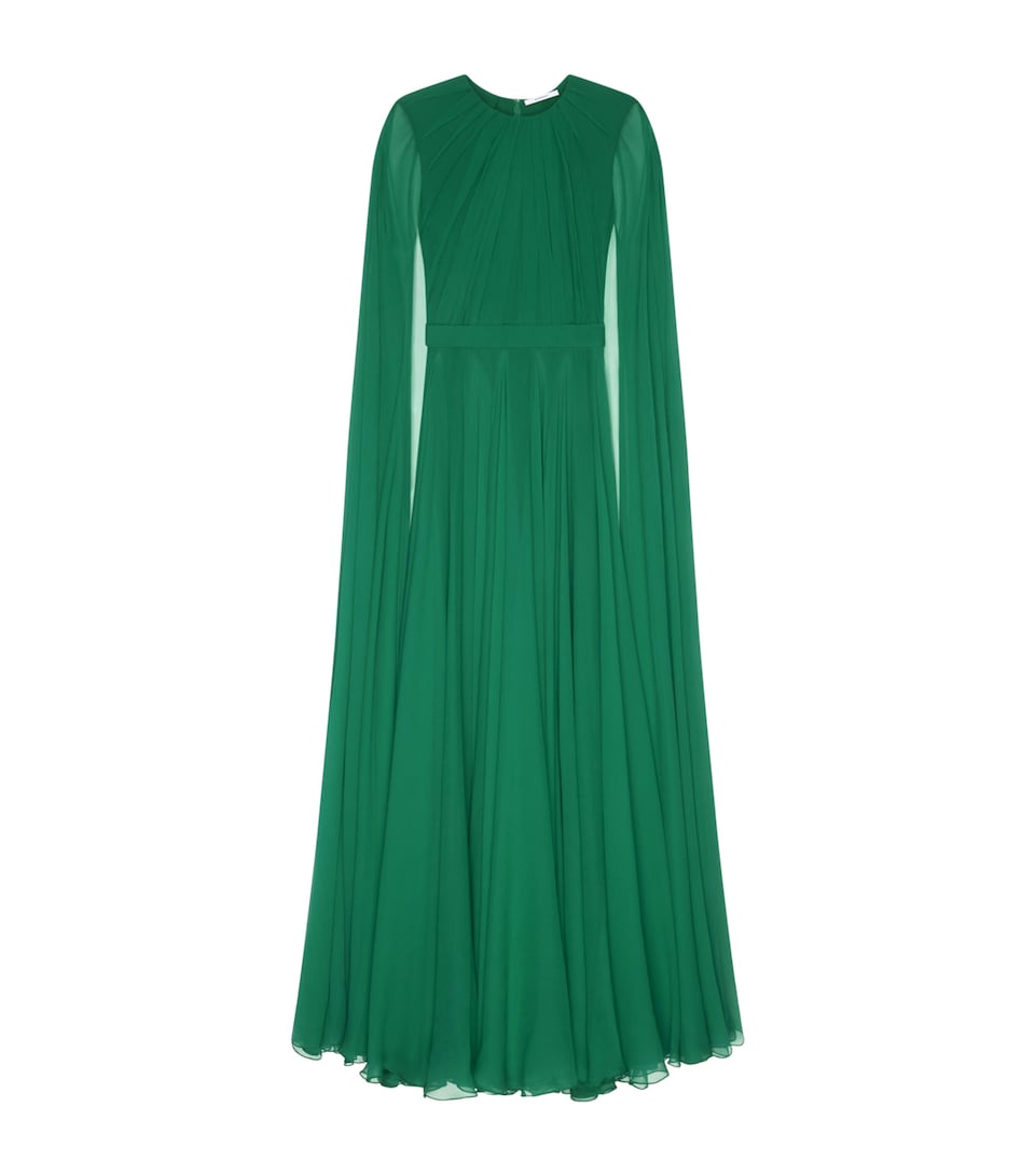 Silk Pleated Maxi Dress