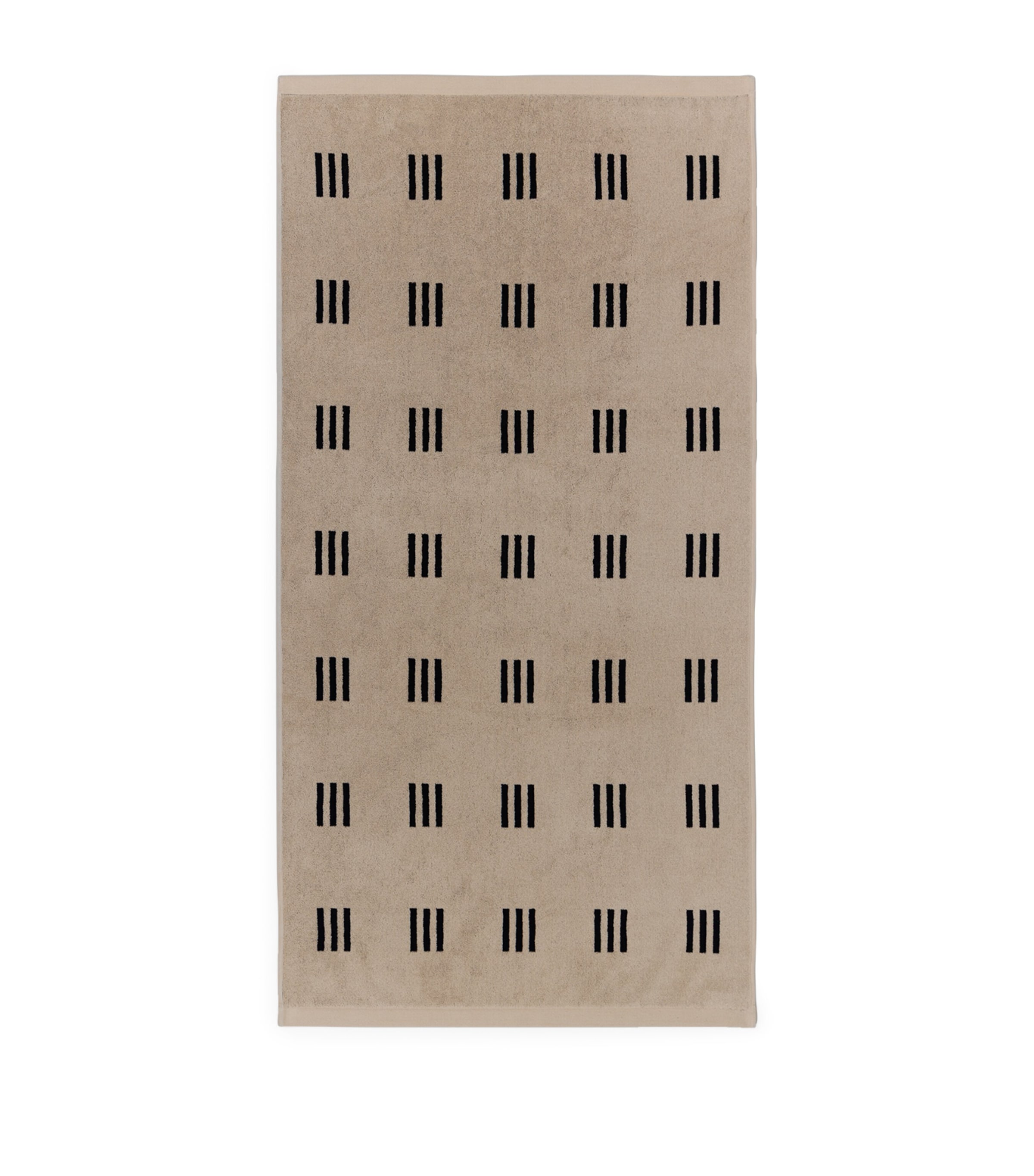 BAINA Cotton Weave Claremont Bath Towel (40cm x 70cm) Sand & Noir