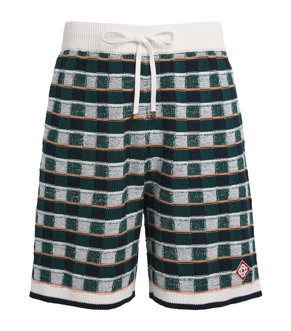 Casablanca Mens Cotton Crochet Mosaic Shorts