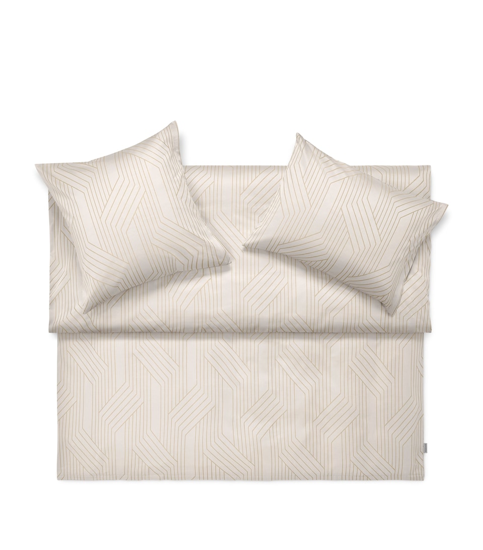 Schlossberg Geometric Ennio Super King Oxford Pillowcase (50cm x 90cm) Beige