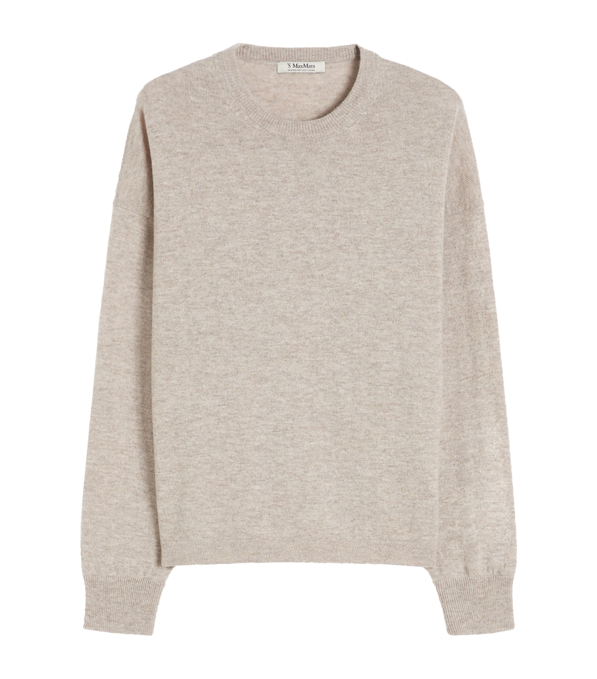 Max Mara Womens Virgin Wool-Cashmere Sweater Beige