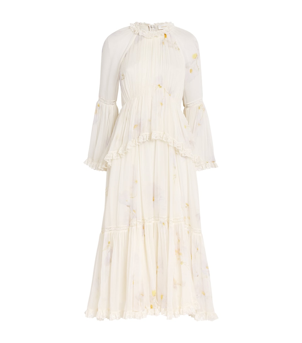 Memento Peplum Flutter Midi Dress