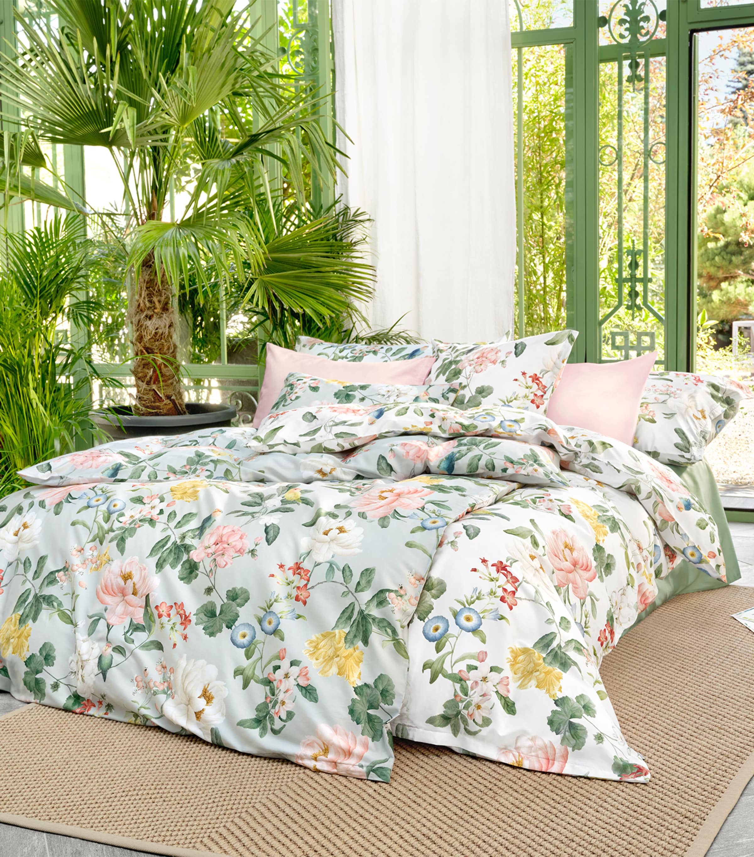 Schlossberg Floral Artemis-Noblesse Flat Sheet Vert