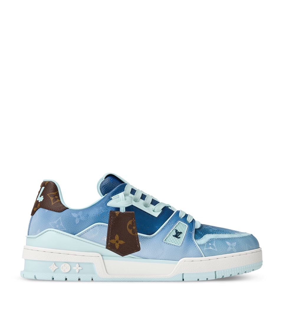 LOUIS VUITTON Leather LV Sneakers Blue Monogram