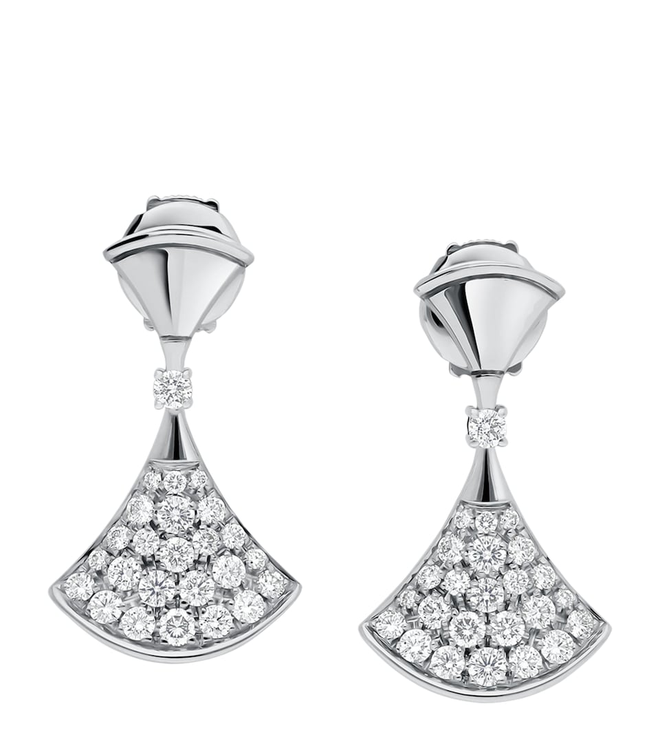 White Gold and Diamond Divas' Dream Earrings