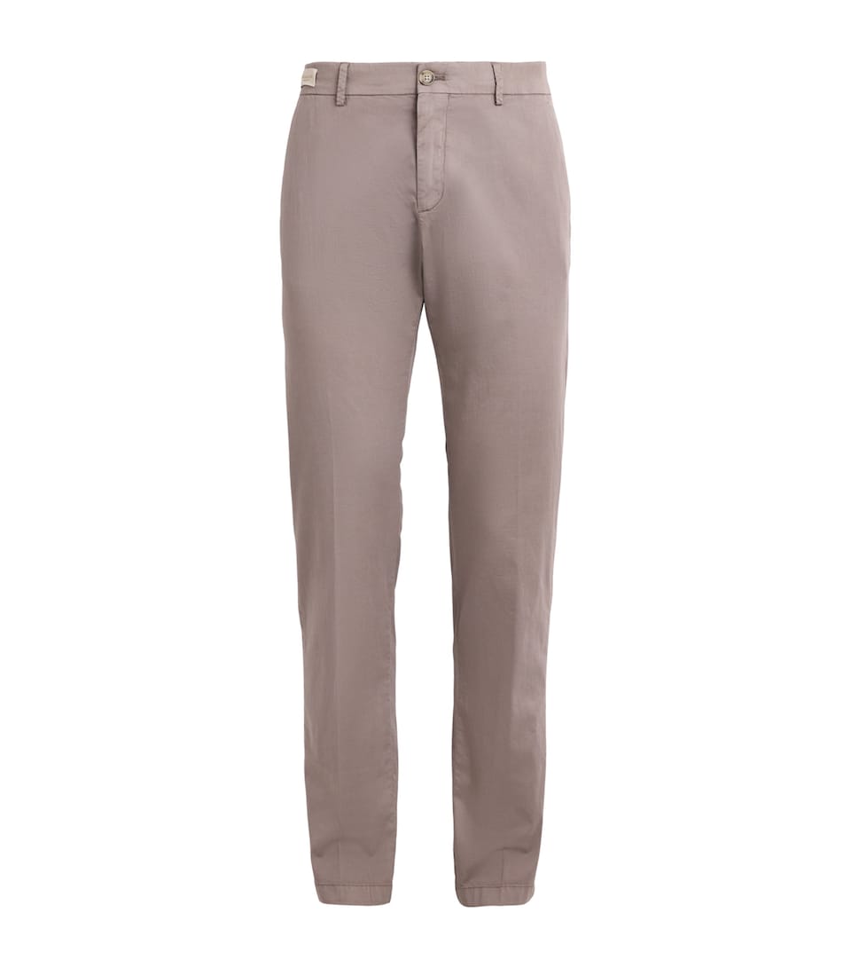 Paul & Shark Mens Straight Chinos Brown