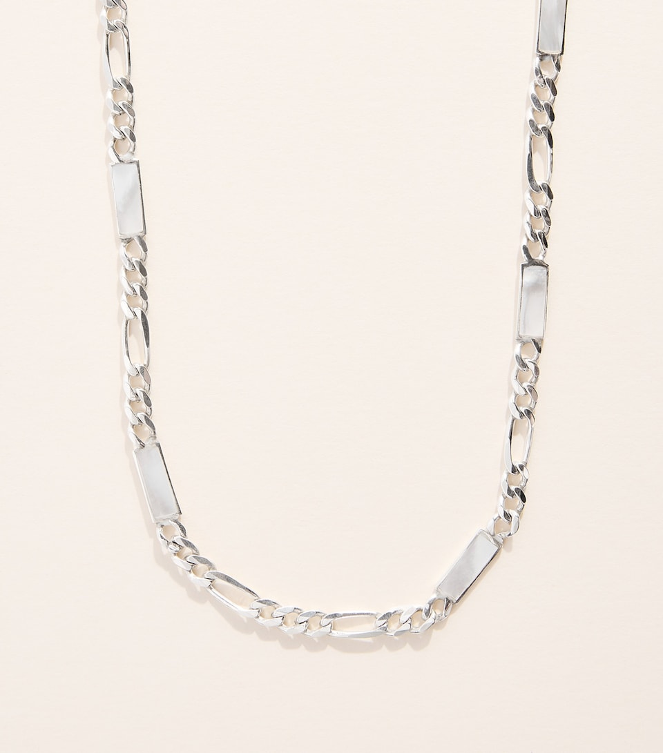 FYR Sterling Silver and Pearl White Base Necklace Silver