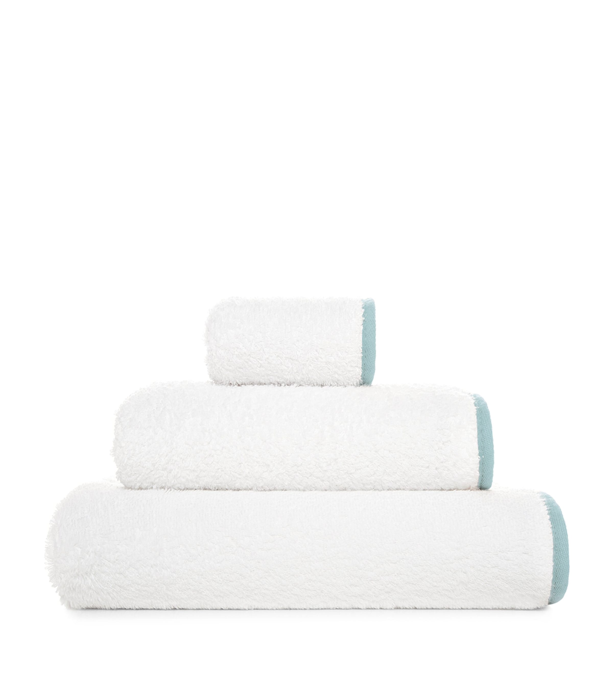GRACCIOZA Egyptian Cotton Portobello Hand Towel (50cm x 100cm) White/seamist