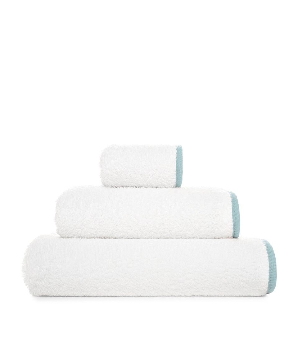 GRACCIOZA Egyptian Cotton Portobello Hand Towel (50cm x 100cm) White/seamist