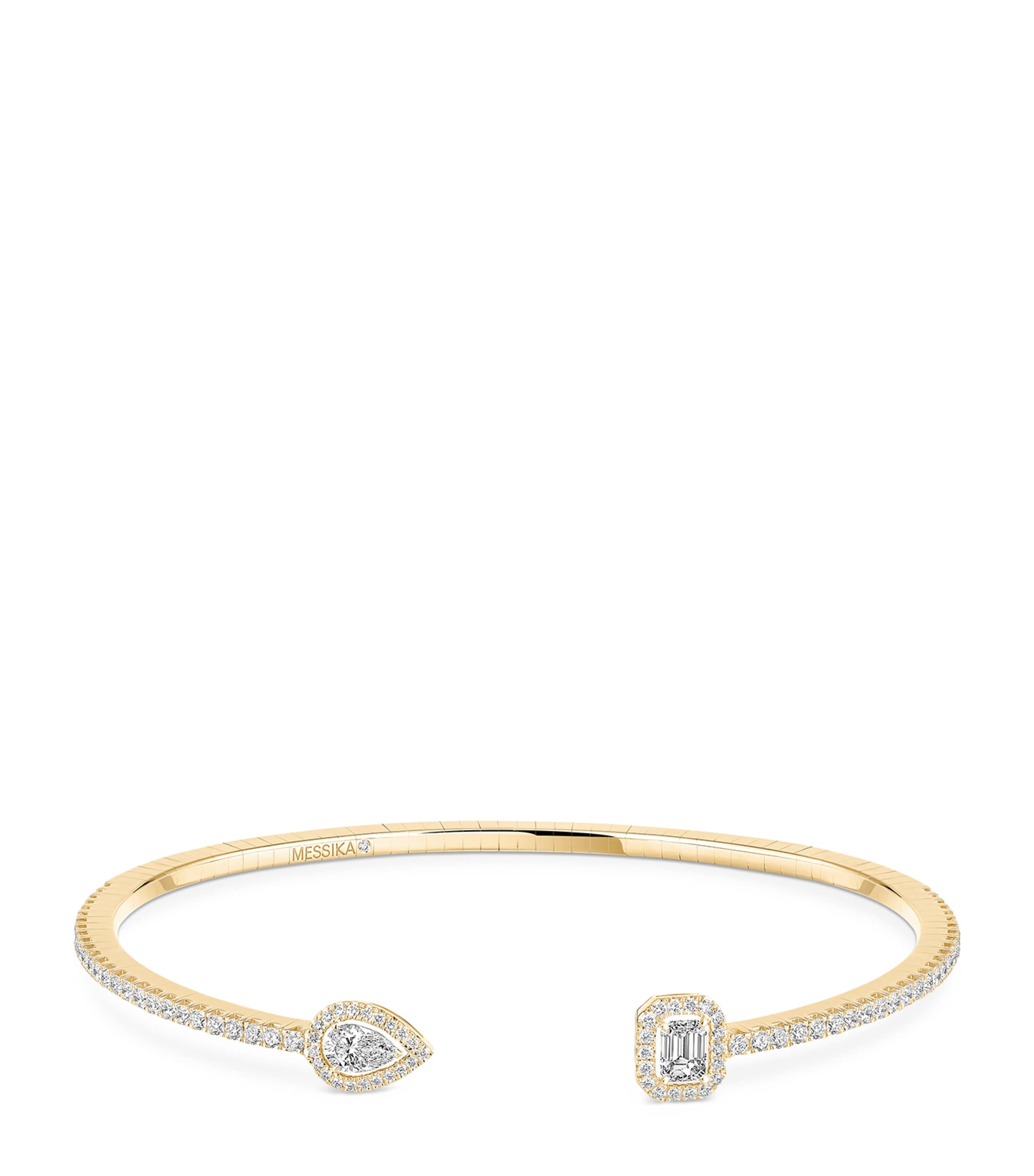 My Twin Yellow Gold and Diamond Bangle (0.80ct)