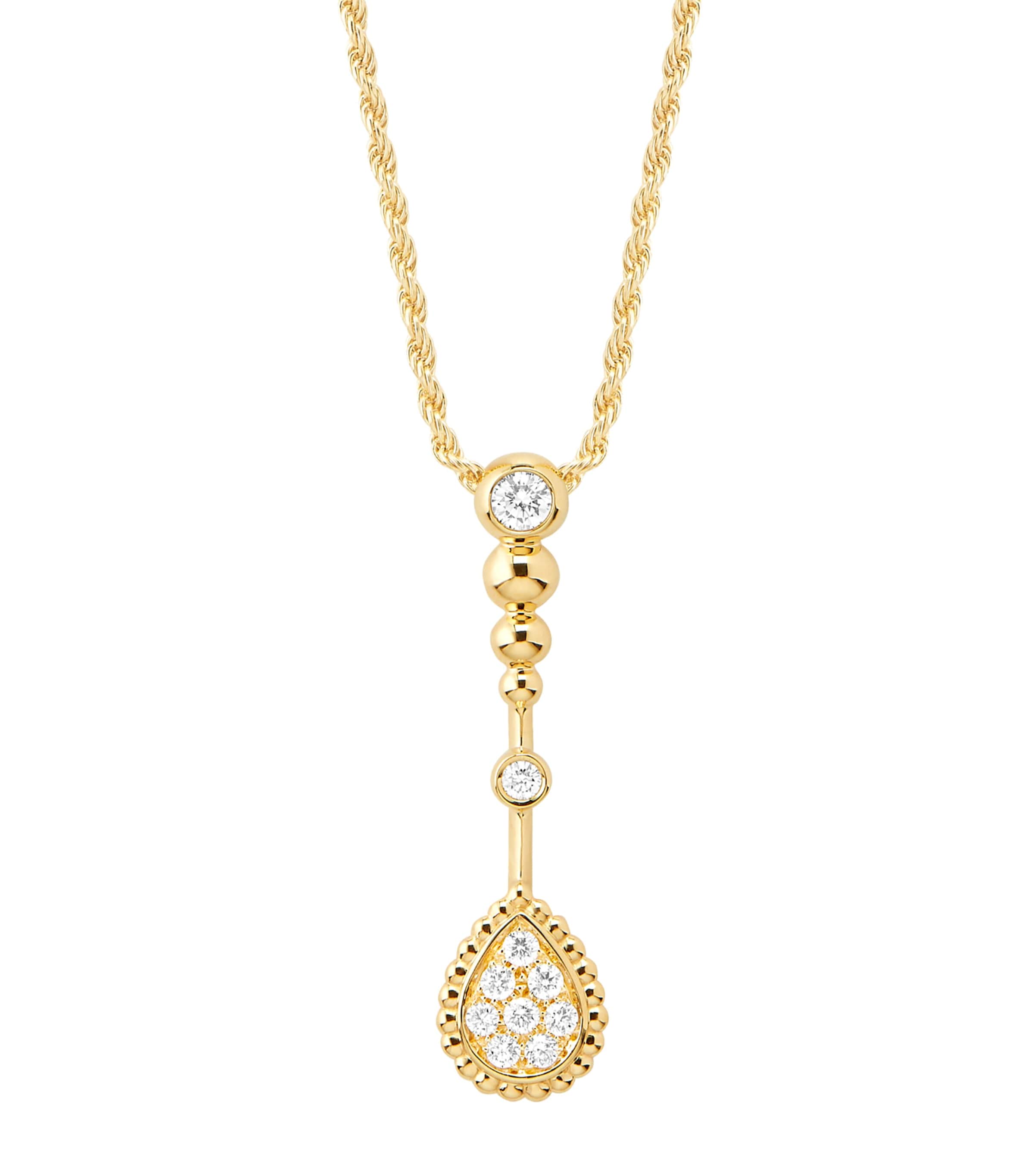 Yellow Gold and Diamond Serpent Bohème Pendant Necklace