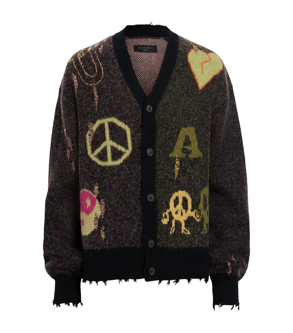 Distressed Emotive Cardigan