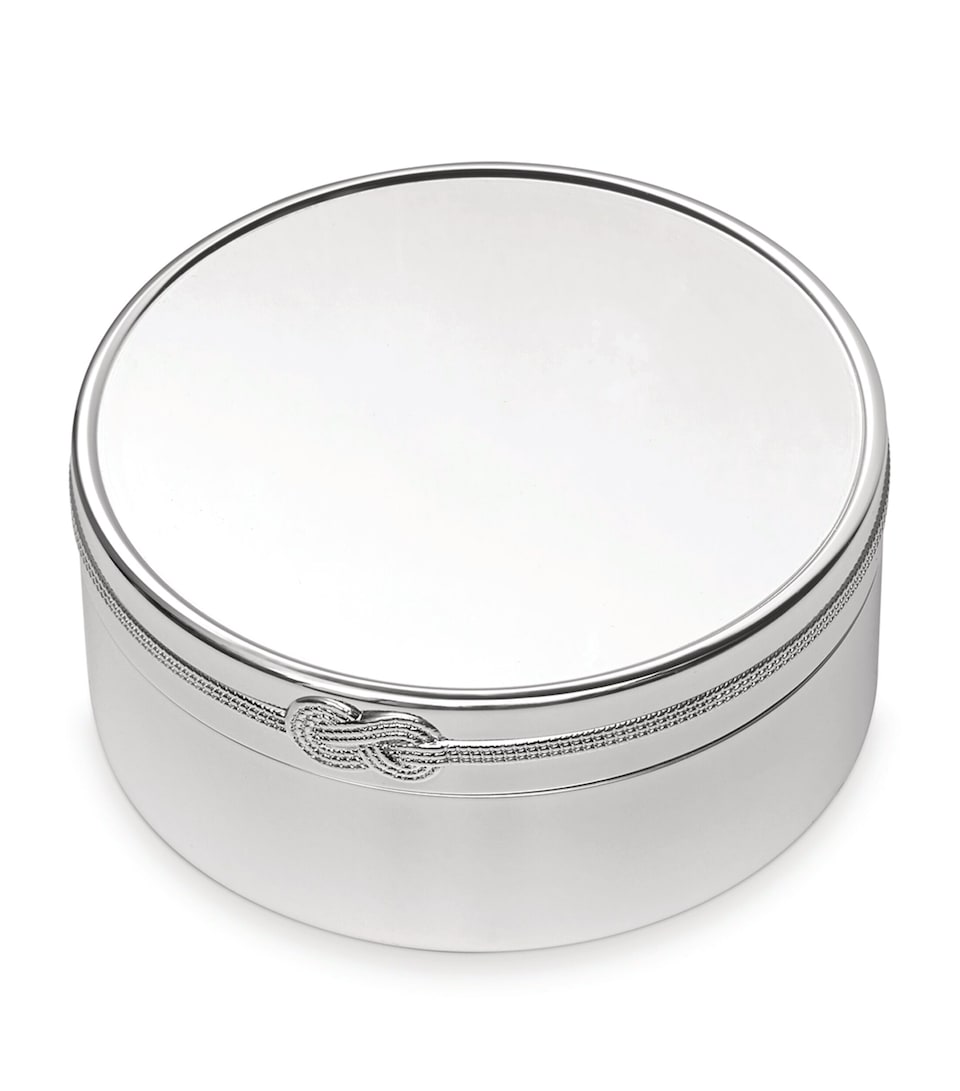 Wedgwood Infinity Round Keepsake Box Silver
