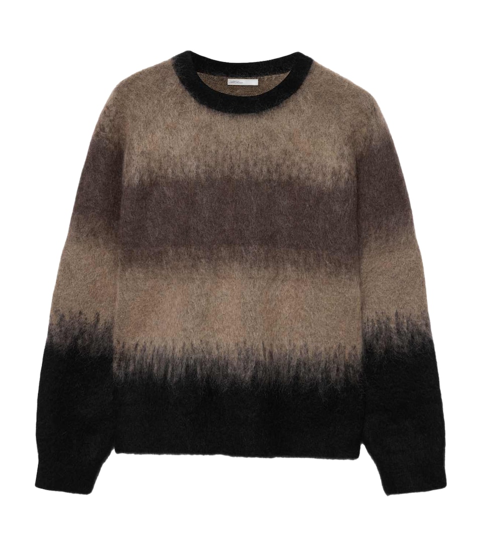 AllSaints Mens Mohair-Wool-Blend Storm Sweater Brown/black