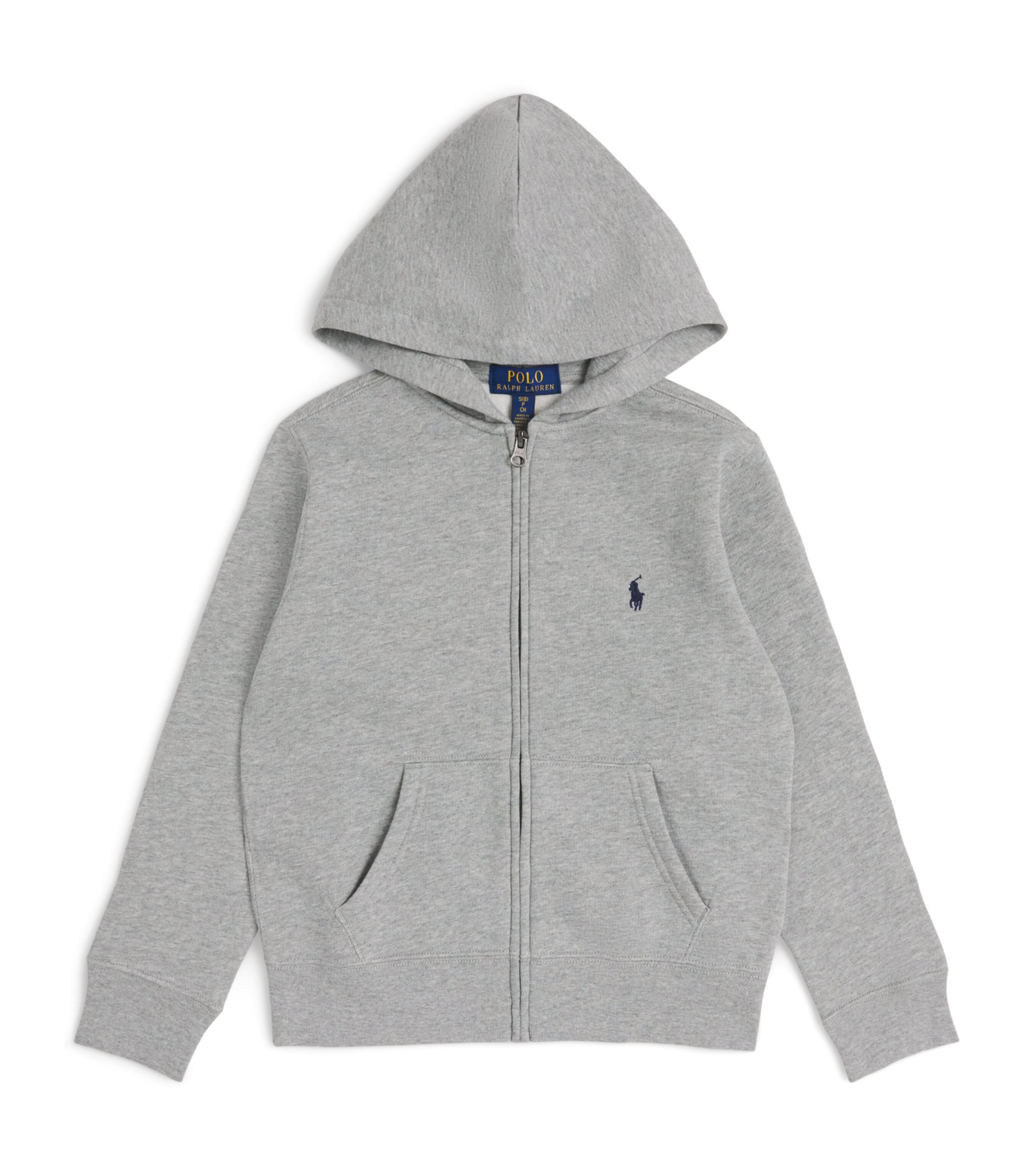 Ralph Lauren Kids Polo Pony Zip-Up Hoodie (6-14 Years) Dark Sport Heather