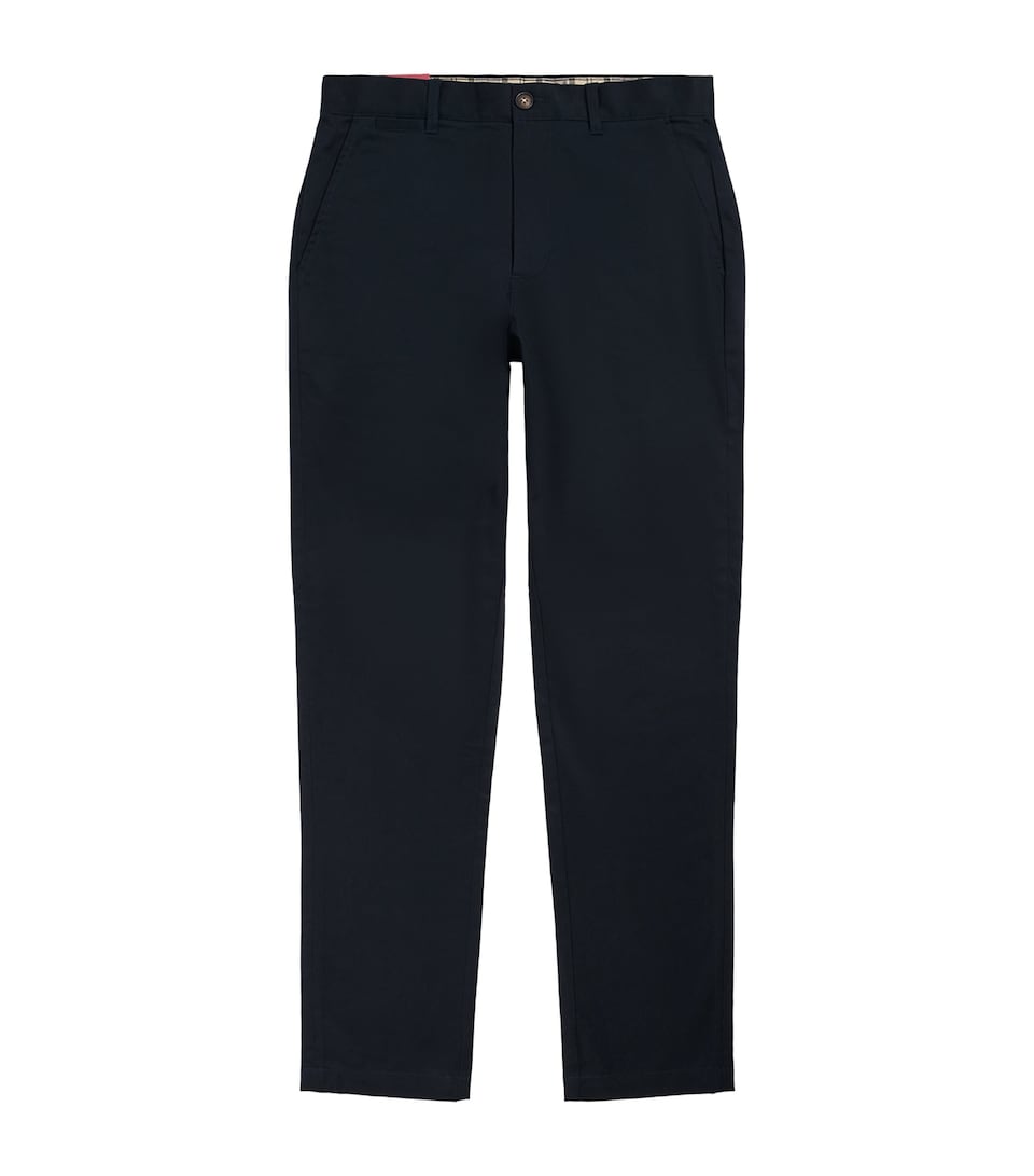 Barbour Mens Sateen Tailored Trousers Dark Navy