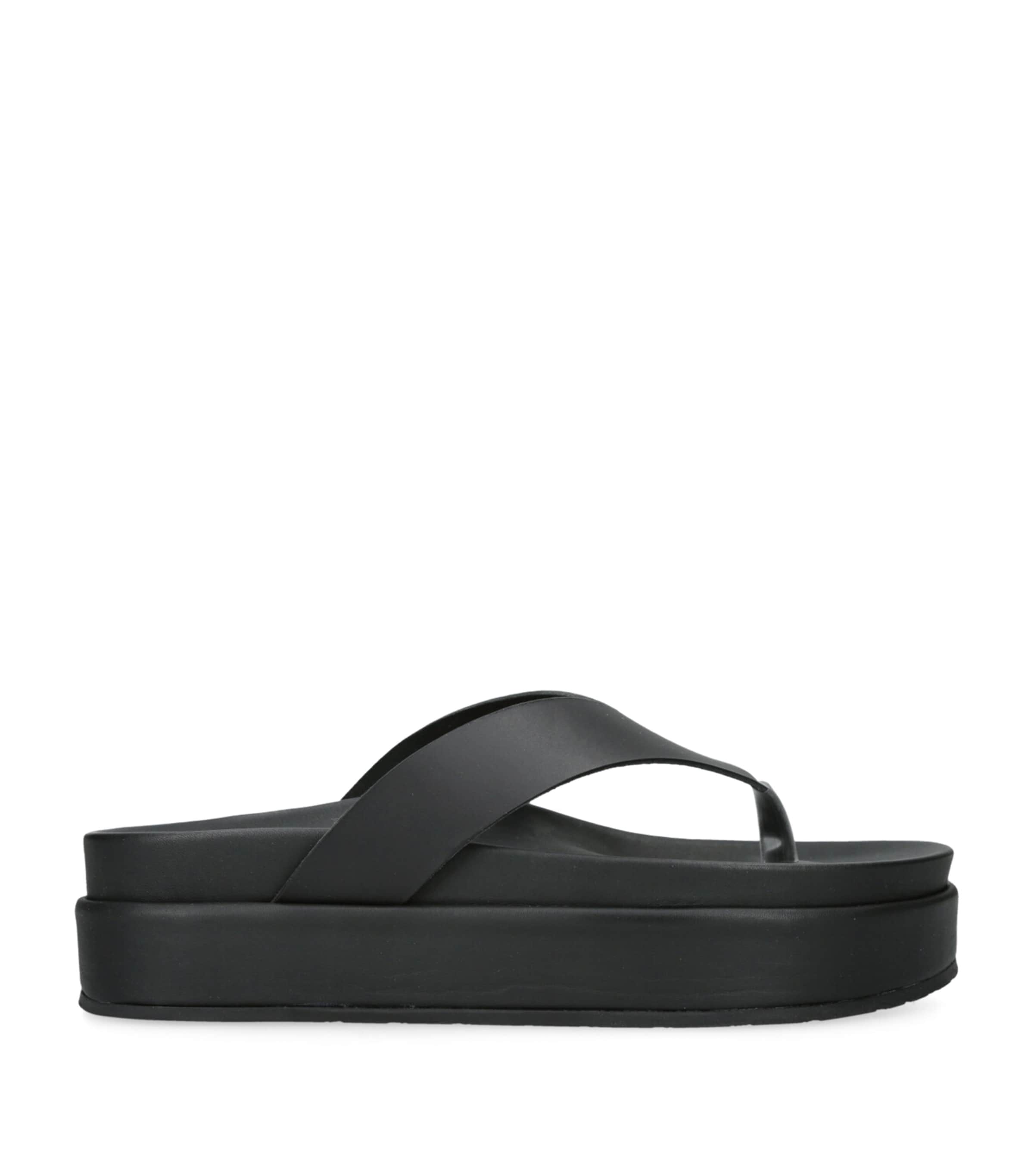 Ancient Greek Sandals Leather Charys 2 Flatform Sandals 35 Black