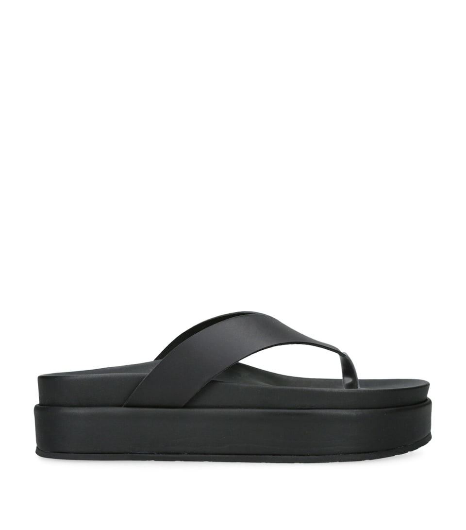 Ancient Greek Sandals Leather Charys 2 Flatform Sandals 35 Black