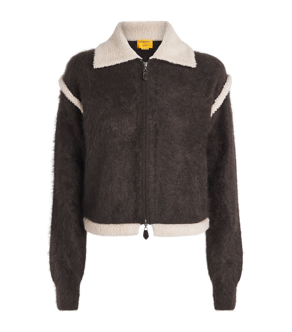Guest In Residence Womens Cashmere Grizzly Frankie Jacket Burnt Cocoa