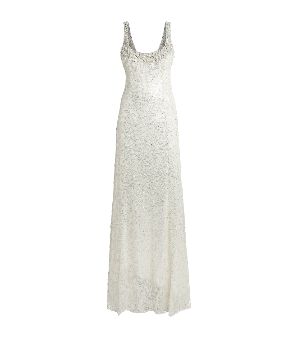 Jenny Packham Womens Embellished Arcadia Gown Ivory