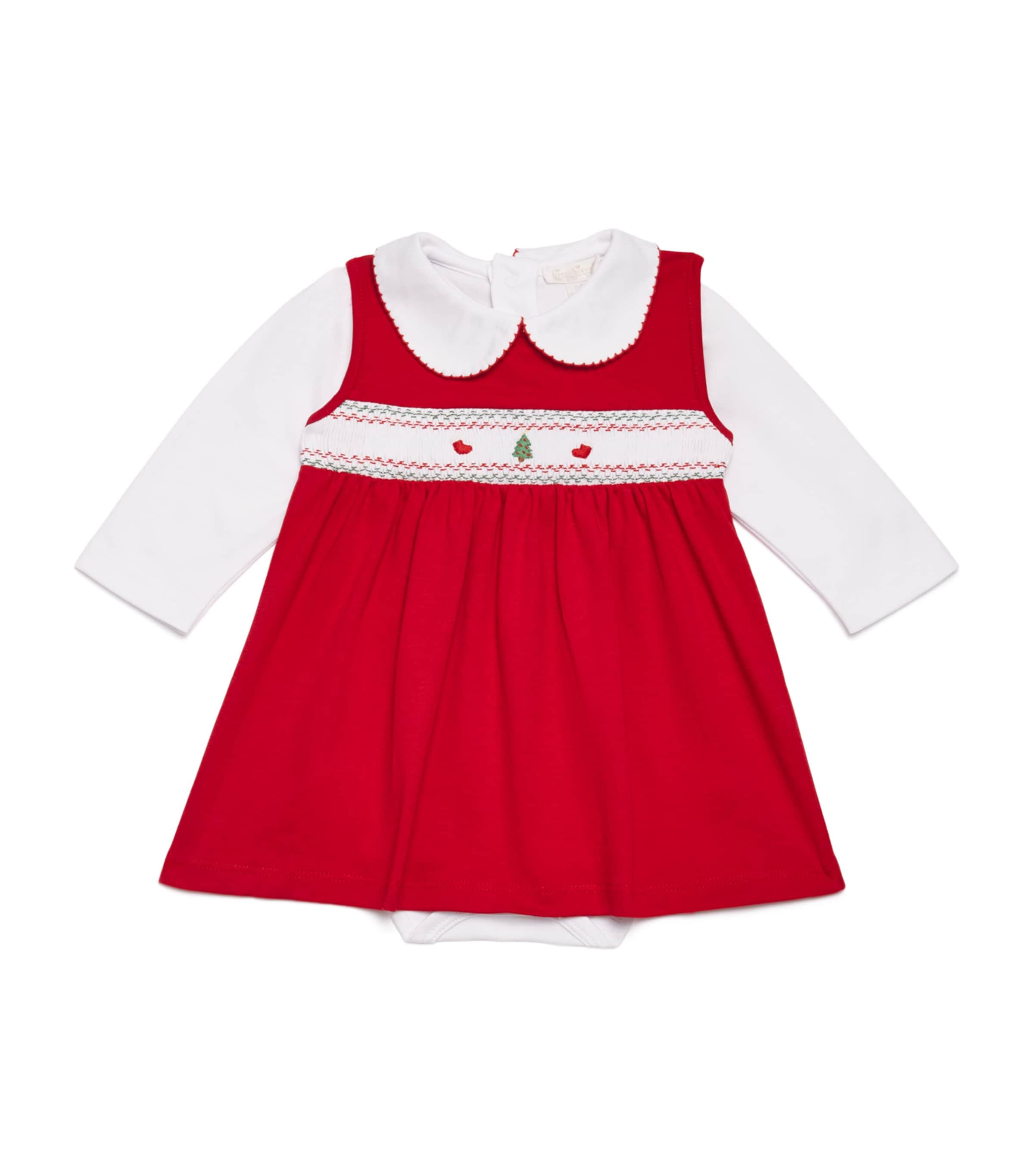 Hand-Smocked Holiday Medley Dress and Bodysuit (Newborn-18 Months)