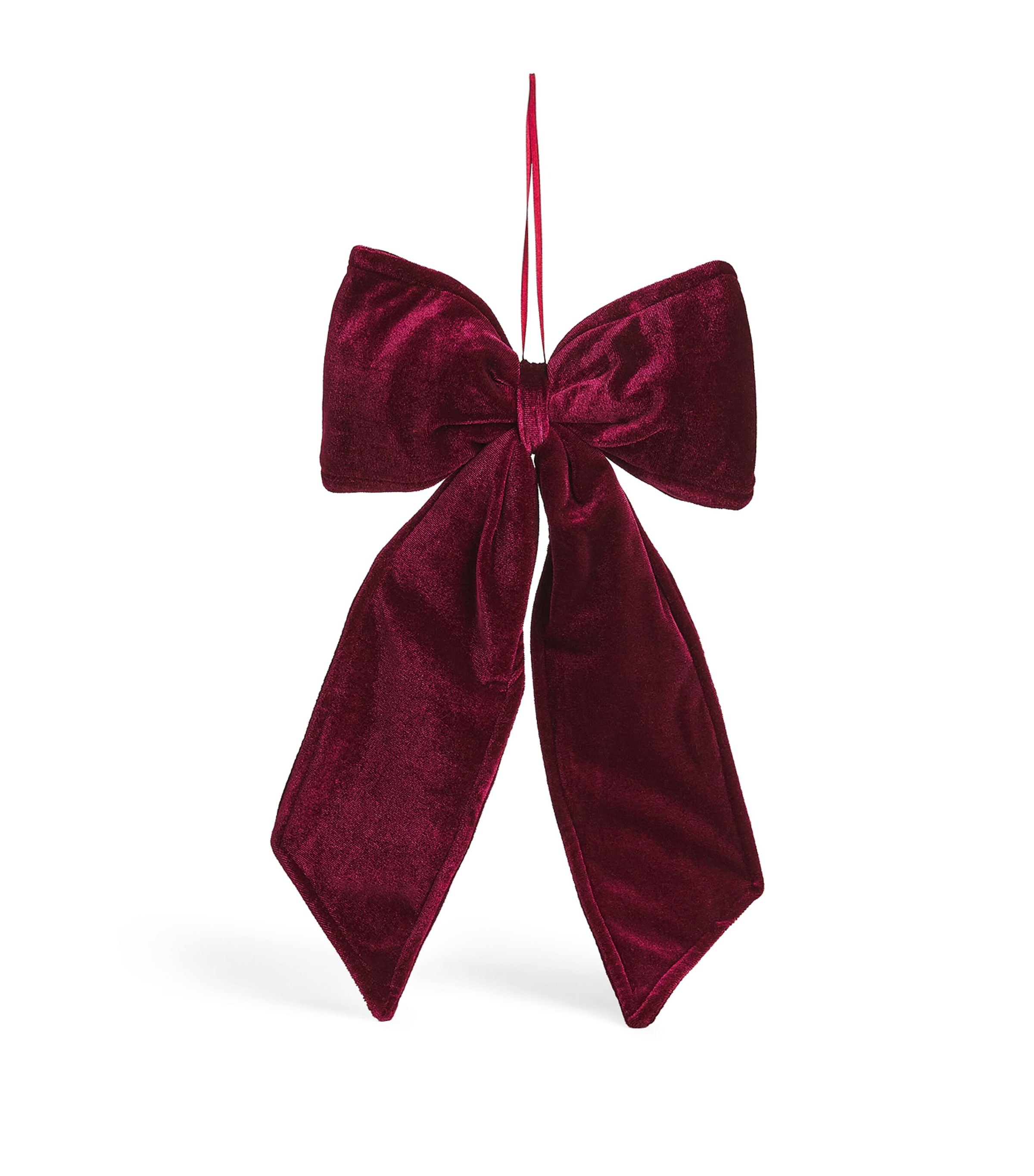 Luxury Garland Large Velvet Bow Tree Decoration Burgundy