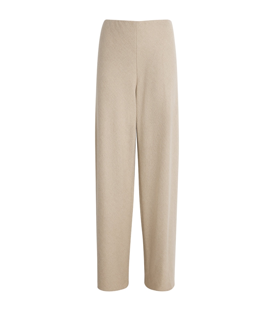 Wool-Blend Wide-Leg Trousers