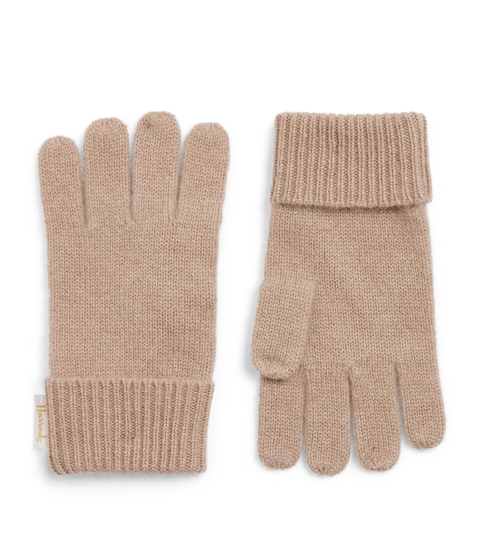 Harrods Cashmere Gloves Oatmeal