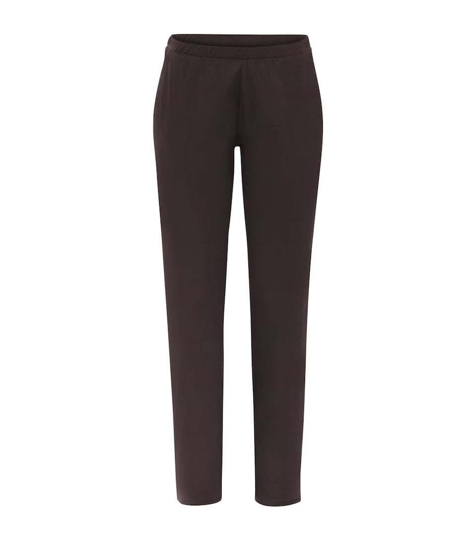 Hanro Womens Modal-Silk Grand Central Pyjama Trousers Dark Mocha