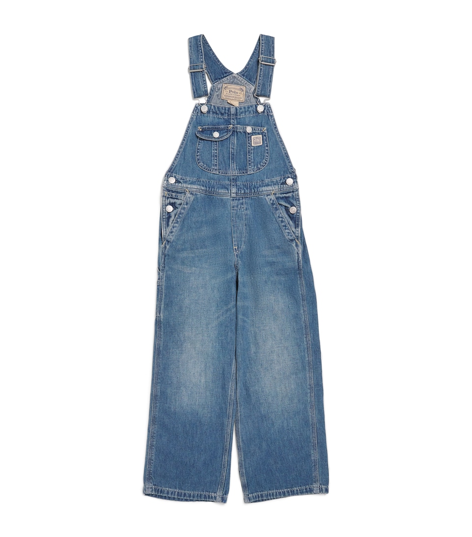 Ralph Lauren Kids Denim Dungarees (7-16 Years) Volpe Wash