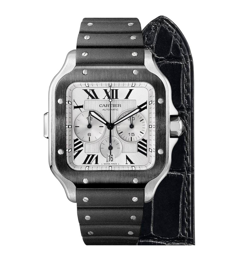 Stainless Steel Santos de Cartier Watch 43.3mm