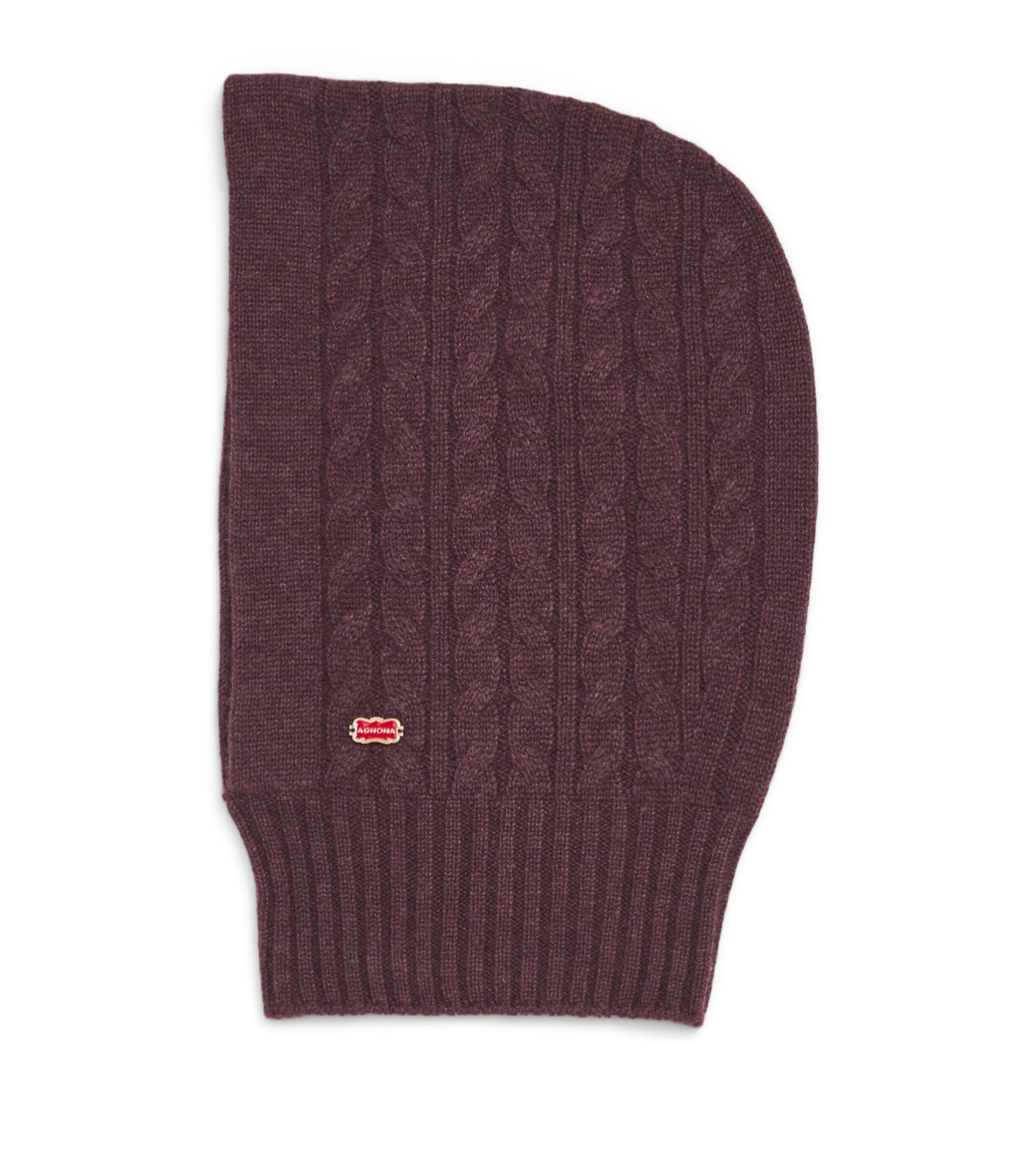 Agnona Womens Cashmere Balaclava Burgundy
