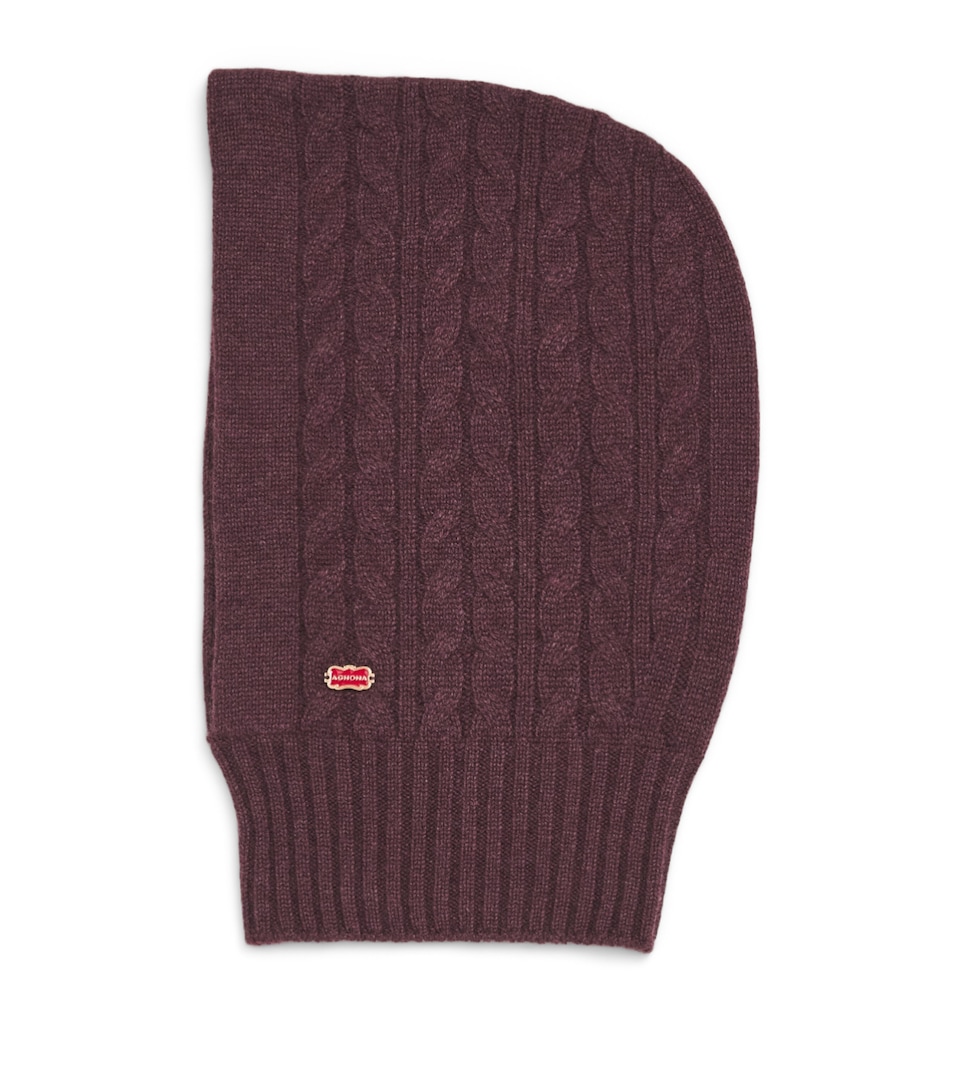 Agnona Womens Cashmere Balaclava Burgundy