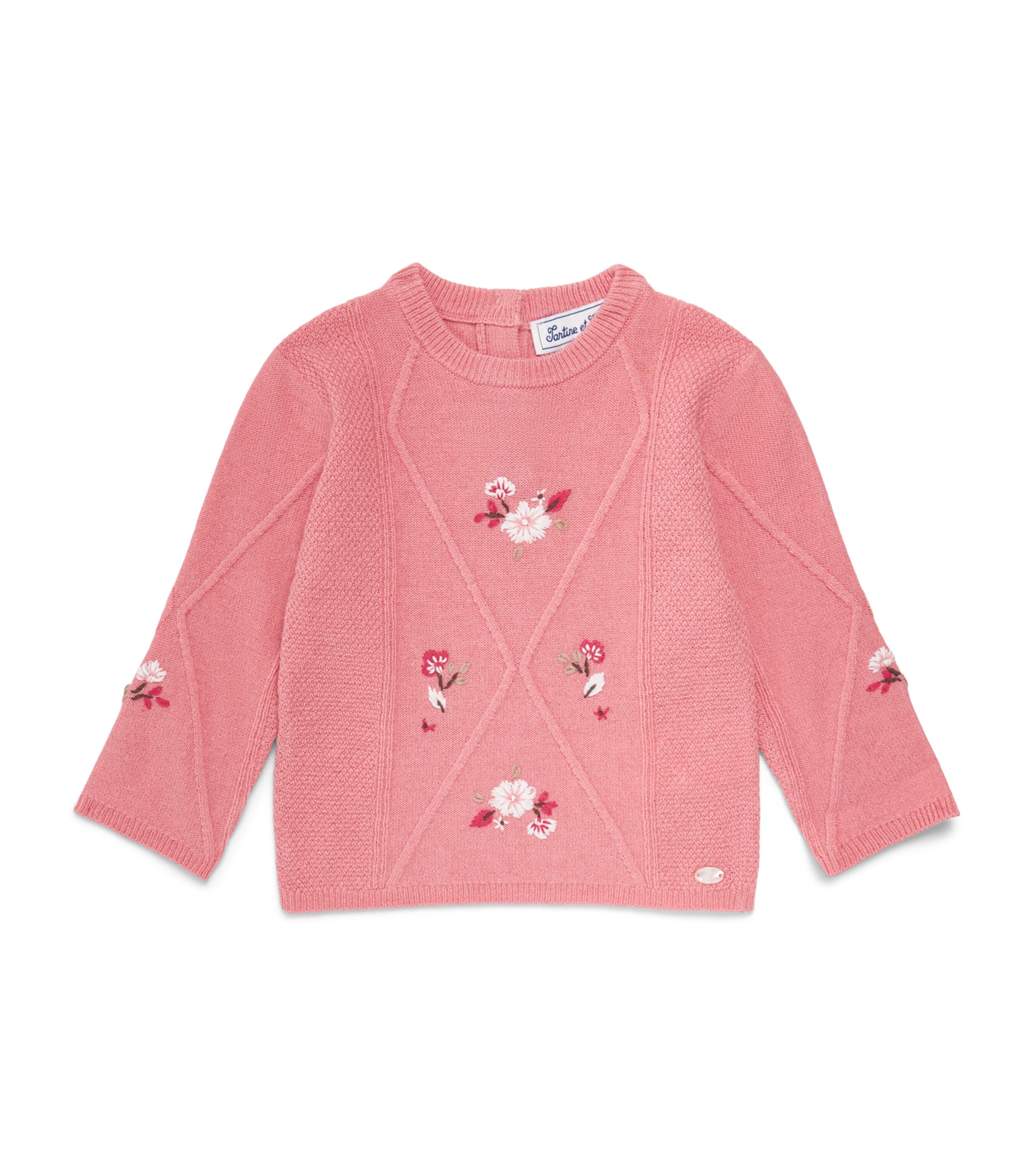 Tartine et Chocolat Floral-Embroidered Sweater (3 Months-4 Years)