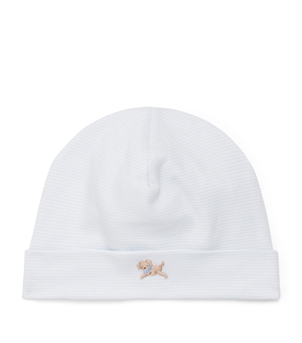 Kissy Kissy Pima Cotton Embroidered Hat Light Blue