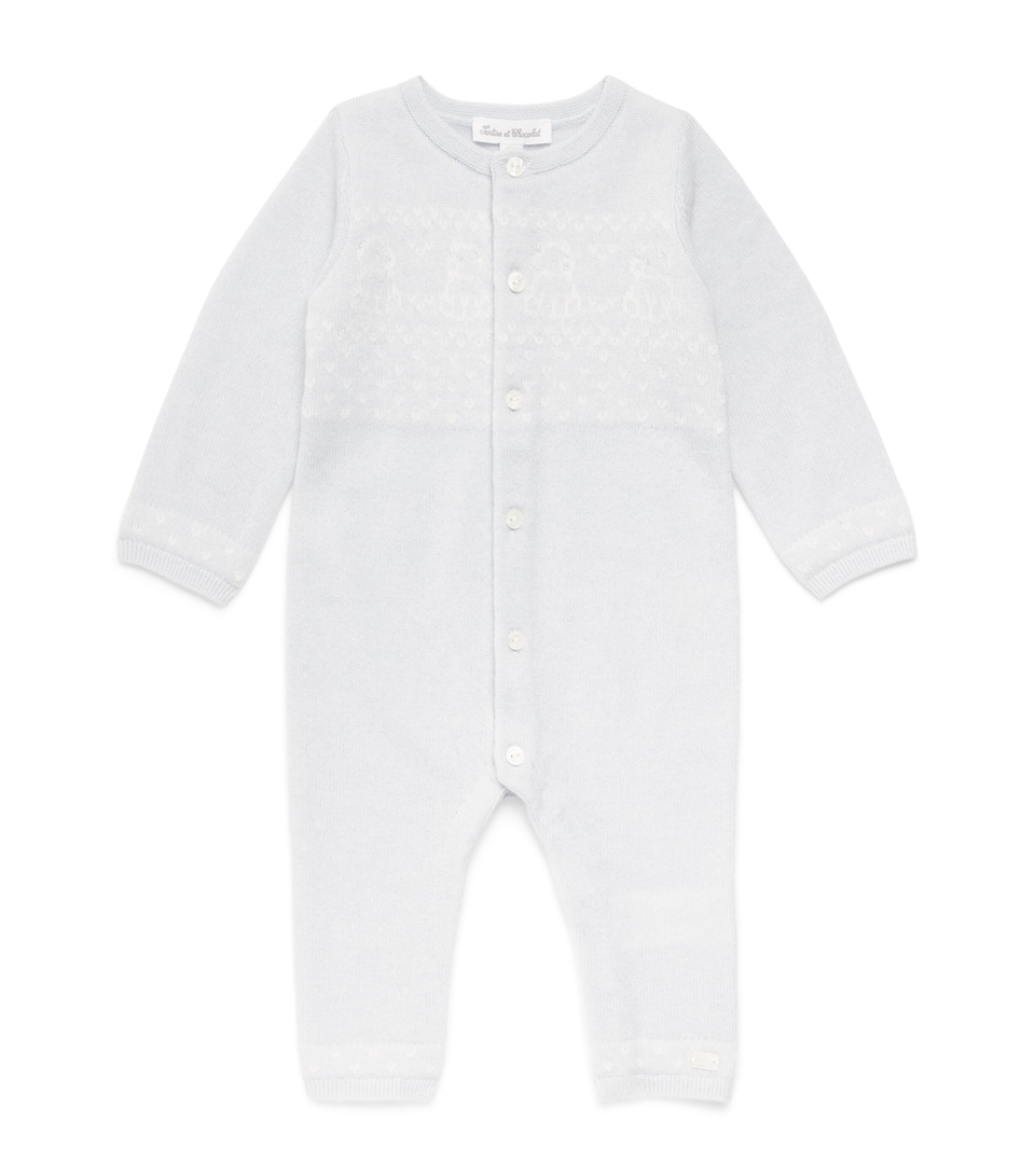 Tartine et Chocolat Wool-Cashmere Playsuit (1-24 Months) Ciel