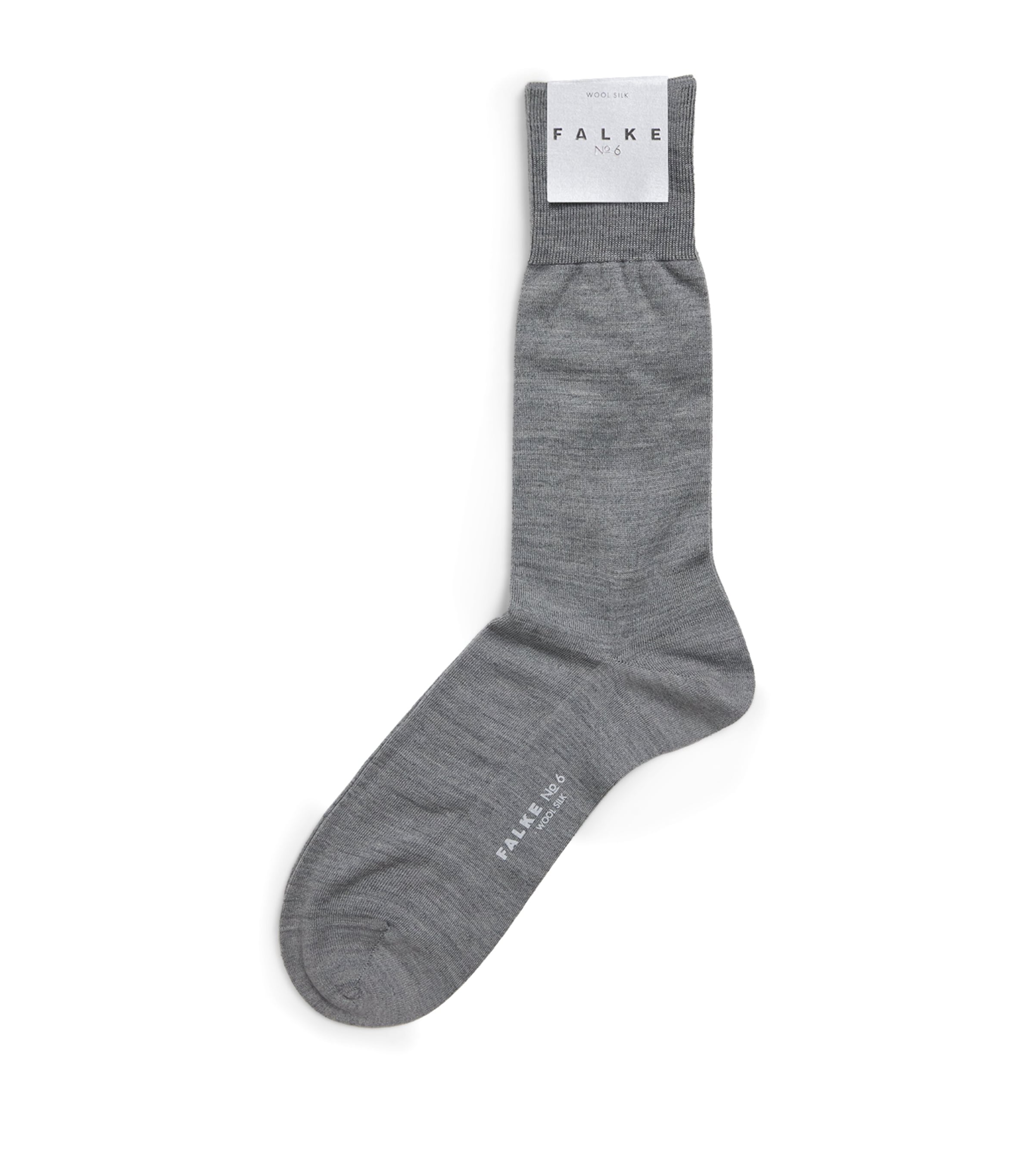 Falke Mens Wool-Silk No.6 Socks Light Grey