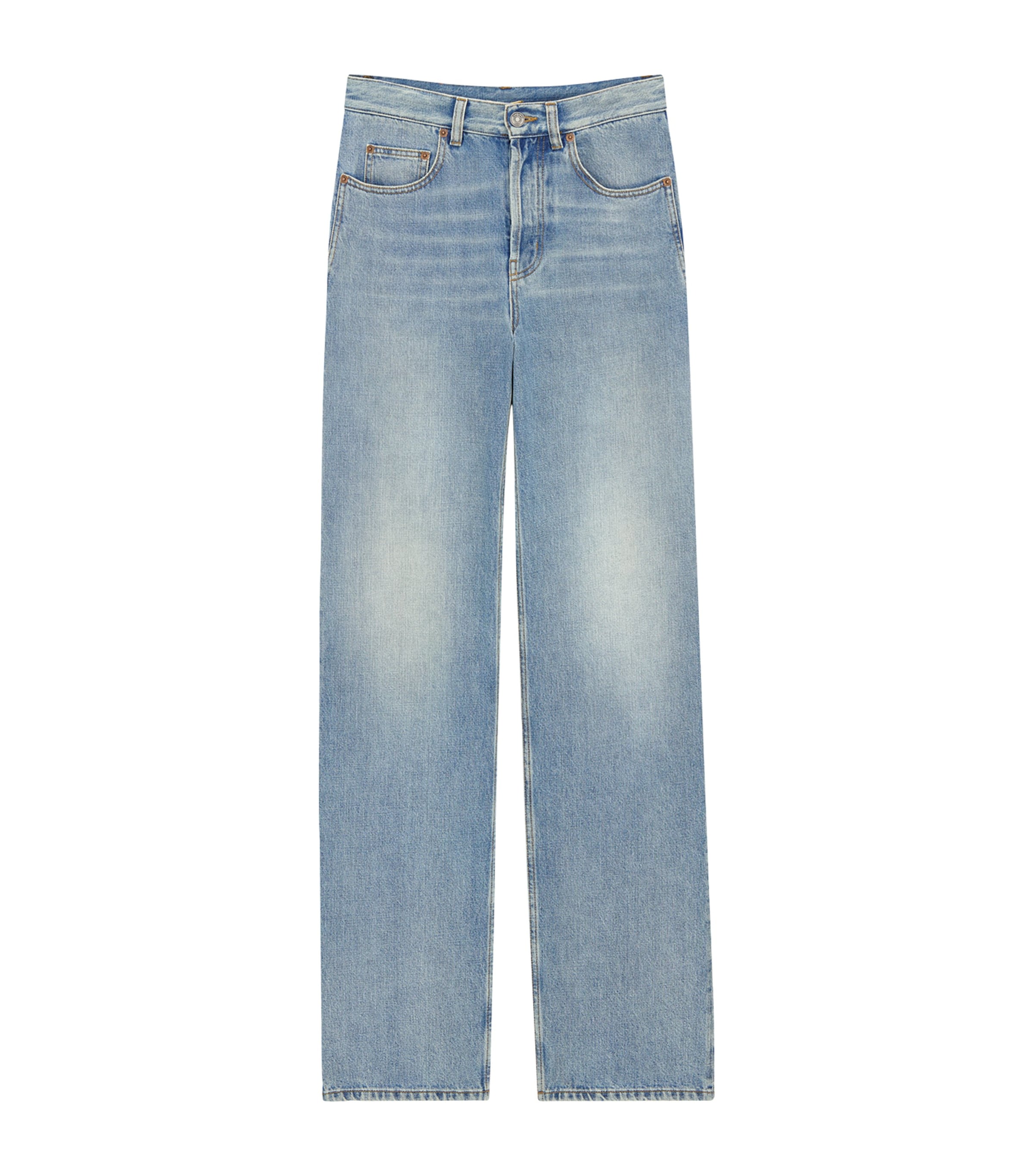 Saint Laurent Womens Neo Baggy Straight Jeans