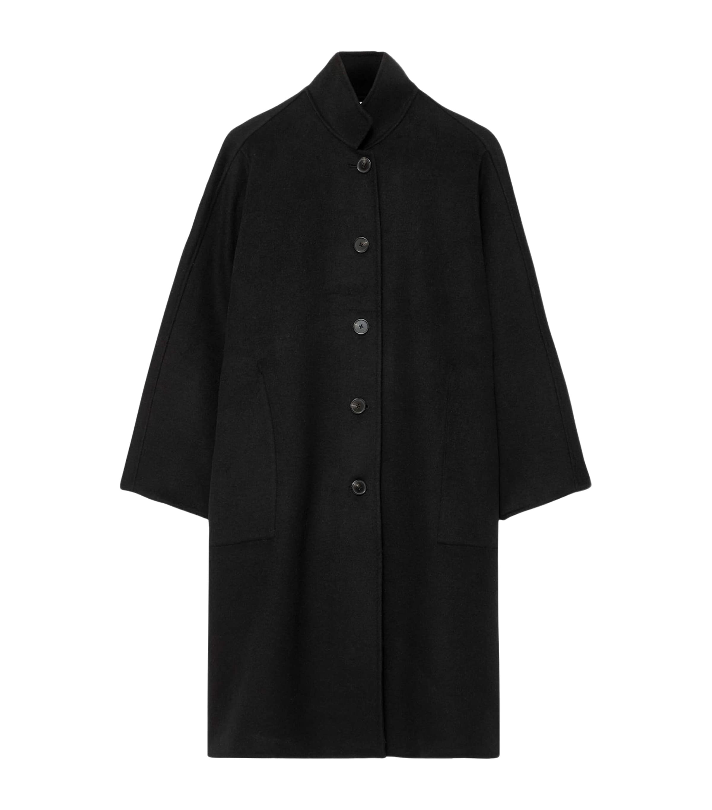 AllSaints Womens Wool-Blend Effie Coat Black