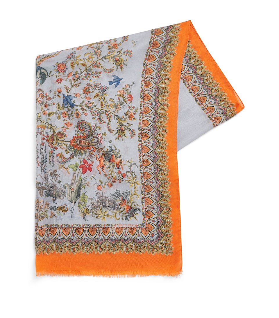 Cotton-Silk Printed Scarf