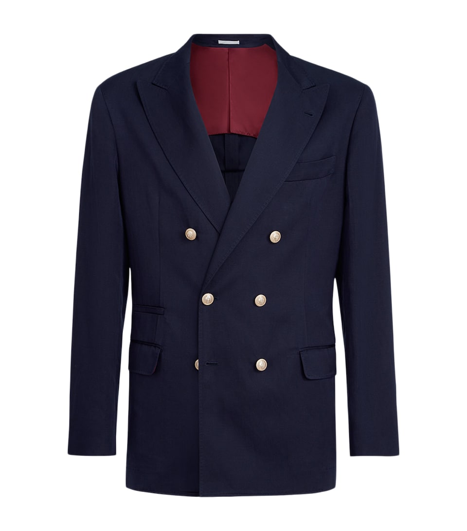 Silk Délavé and Linen Twill Deconstructed Blazer