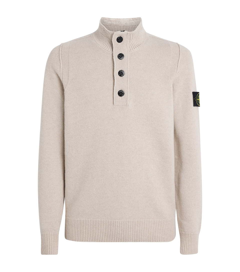 Wool-Blend Half-Zip Sweater