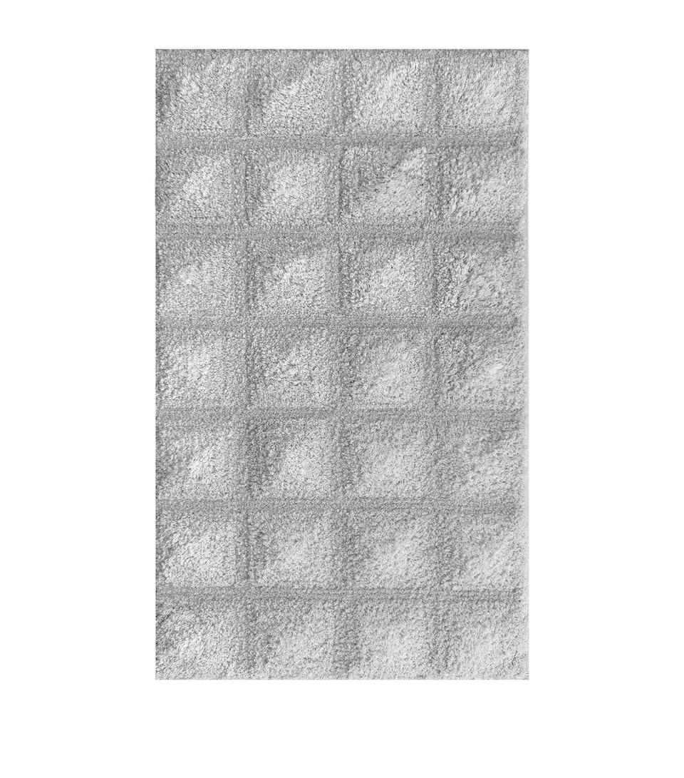 GRACCIOZA Egyptian Cotton Diamonds Bath Mat (50cm x 80cm) White/cloud