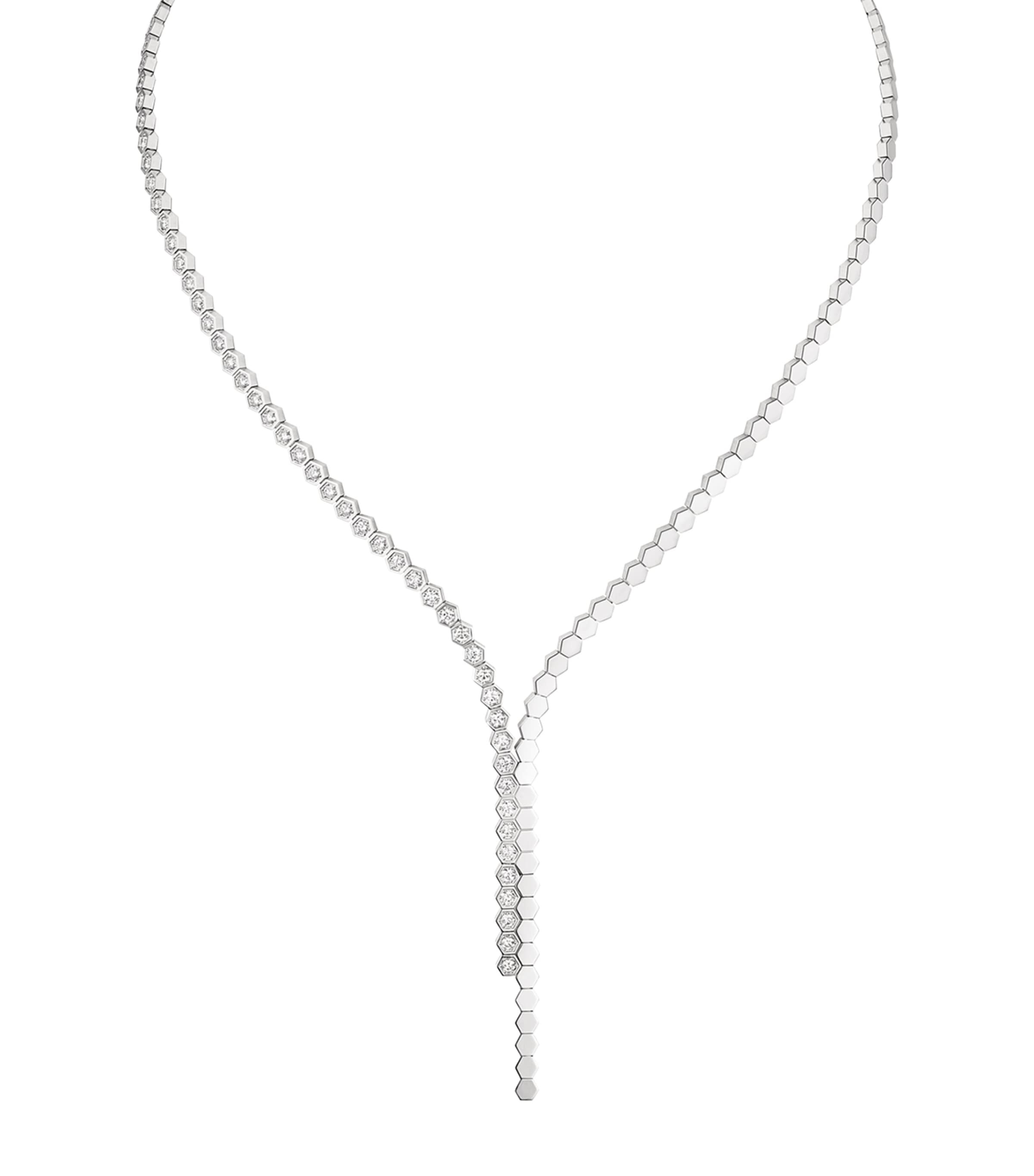 White Gold and Diamond Bee de Chaumet Asymmetric Necklace