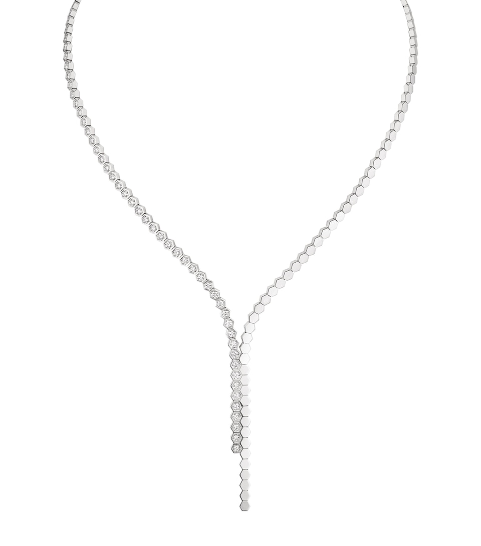 White Gold and Diamond Bee de Chaumet Asymmetric Necklace